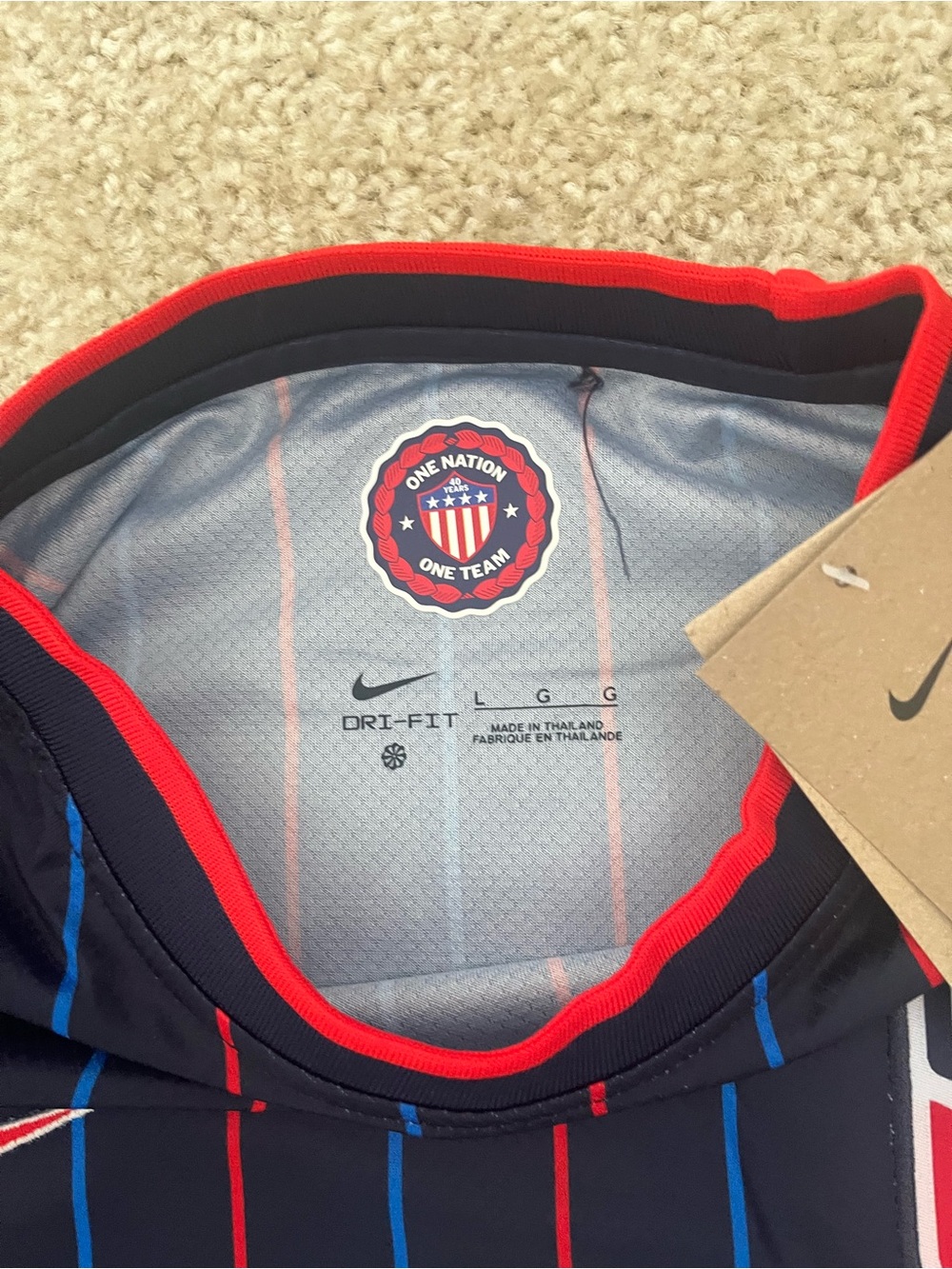 Nike USA Christian Pulisic World Cup Soccer Jersey #10 Size Large NWT Team USA - Picture 5 of 7